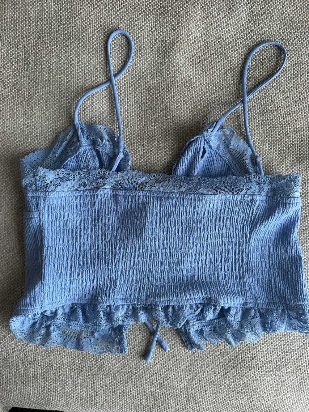 ASTR The Label Light Blue Lace Top - Picture 3 of 3